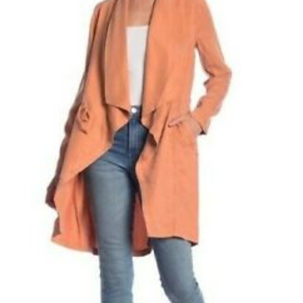 Max Jeans long rust overcoat trench jacket, XS